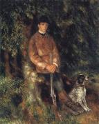 Pierre Renoir Alfred Berard and his Dog oil painting artist